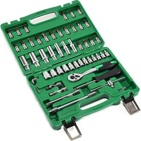 Jeu de clés à douille d'entraînement à cliquet de 46 pièces, ensemble d'outils de réparation automobile (1/5)
