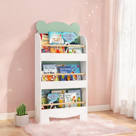 Bibliothèque enfant 3 étagères en forme d'ours 55 x 15 x 110 cm (1/5)