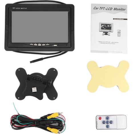 Écran de recul HD 7 pouces pour voiture, moniteur de rétroviseur arrière haute définition, 12-24V, accessoire auto universel (1/5)