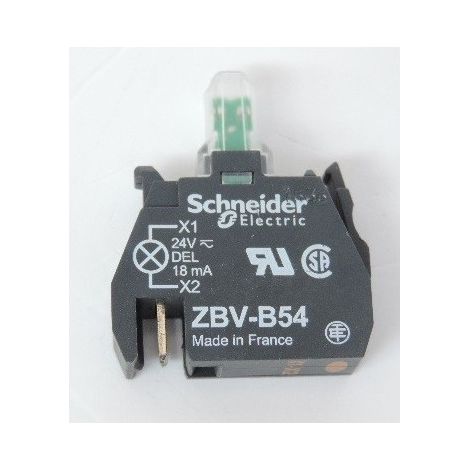 Bloc lumineux pour bouton Ø 22mm LED orange intégrée 24V AC/DC Harmony SCHNEIDER ELECTRIC ZBVB54