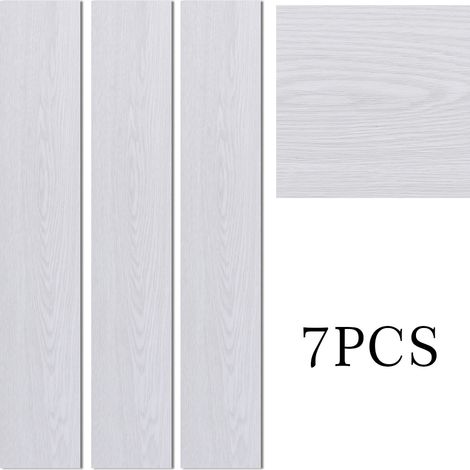 White Rustic Style Wood Plank PVC Laminate Flooring, 1 Square