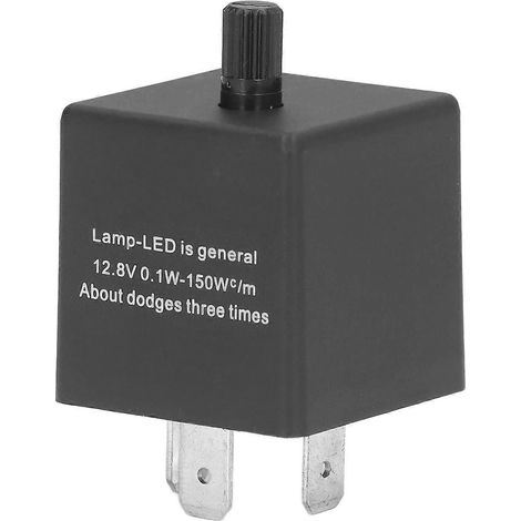 Einstellbares LED-Blinkerrelais, tragbares, wasserdichtes ABS-Auto-Blinkerrelais mit 3 Pins zur Steuerung