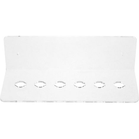 Porte-ciseaux mural en acrylique transparent à 6 emplacements pour ciseaux de coiffure-19x7.7cm-Transparent