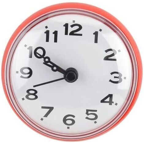 tanche Ventouse Mur Fenêtre Miroir Bain Douche Horloge Salle De Bains Accessoires Rouge (1/5)