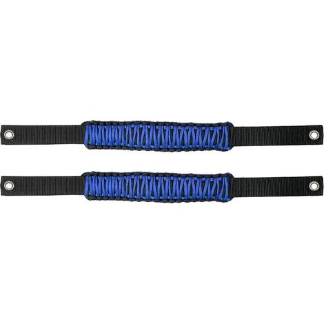 Paquete de 2 manijas de repuesto de paracord para Jeep Bronco - Hebilla metálica de poliéster de primera calidad - Peso de tracción resistente de 350 lb - Accesorios de fácil instalación