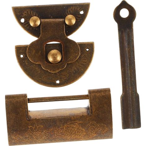 à verrou en laiton vintage design finement sculpté facile à