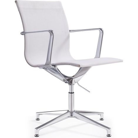 Sillón de conferencia de diseño Monaco - Blanco (1/5)