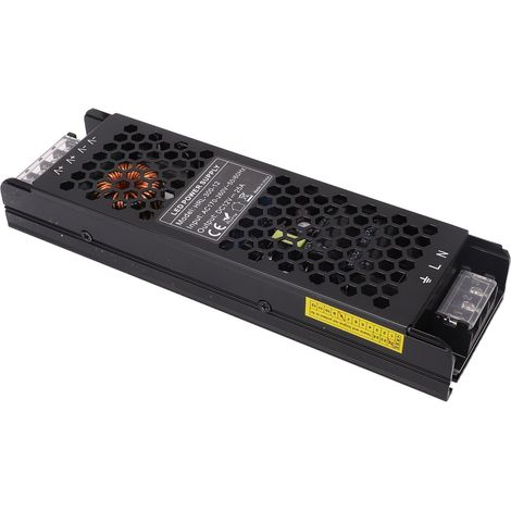 Alimentation LED 300W, transformateur pour ruban LED, entrée AC 170-260V, sortie DC 12V, convertisseur de tension étanche, driver de bande lumineuse, usage intérieur/extérieur. (1/5)