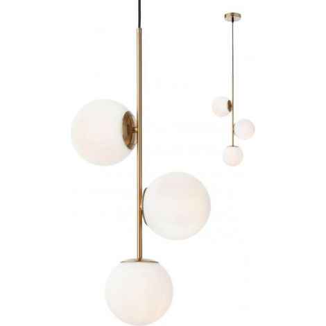 Lampadario a sospensione 3 luci colore oro opaco nina redo 012627 (1/2)