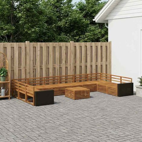vidaXL Sofagarnituren 11 pcs Massivholz Akazie (1/5)