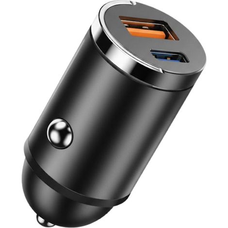 Caricatore Auto 30W USB / USB-C PD Adattatore Accendisigari Ricarica Rapida
