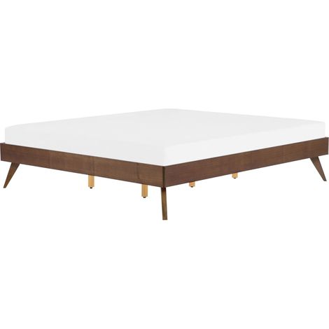 Letto moderno in frassino scuro 180 x 200 cm Rete a doghe Berric (1/5)