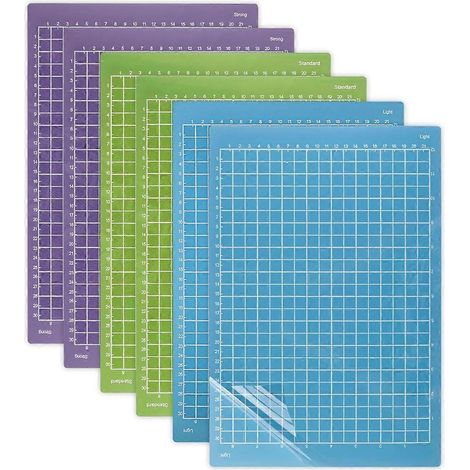 Lot de 6 tapis de découpe 21,6 x 30,5 cm pour Cricut Joy Xtra (adhérence standard, adhérence légère, adhérence forte), réutilisables. (1/5)