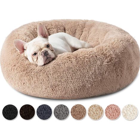 Hundebett Donut Flauschig 80x80x20cm - Weiches Hundekissen für Hunde & Katzen