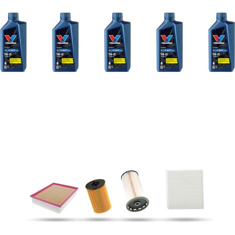 Kit tagliando 4 FILTRI e 5L OLIO compatibile con Audi Q2 (GAB,GAC) 1.6 tdi 85kw dal 2016 (1/5)