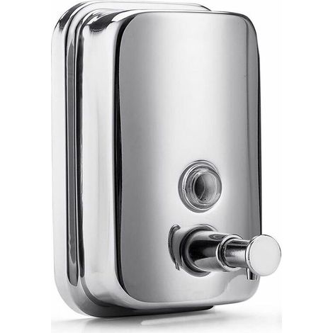 EASYCOMFORT Distributeur de savon mural 500 ml en acier inoxydable, boîte à savon liquide manuelle fixe pour salle de bain et cuisine (1/5)