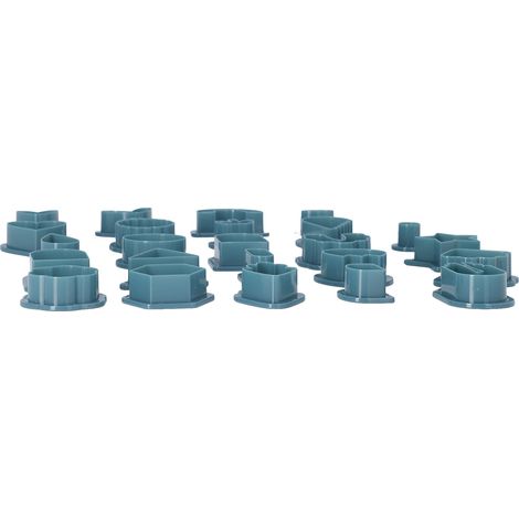 Ensemble de 142 emporte-pièces bleu foncé pour pâte polymère - Outils de découpe en plastique - Kit de création de bijoux et boucles d'oreilles en pâte polymère - Idée cadeau (1/5)