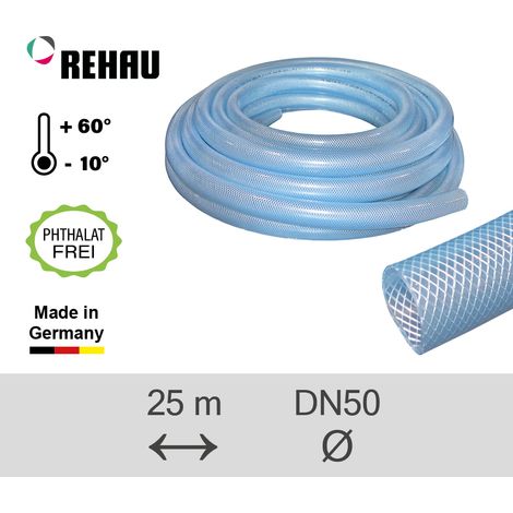 Industrieschlauch Transparent 25 m DN 50 TÜV-geprüft