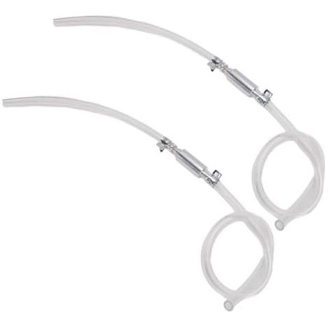 Kit di spurgo freni in 2 pezzi, spurgo idraulico con valvola unidirezionale e tubo flessibile in acciaio inox per impianti frenanti di veicoli, attrezzo universale - (1/5)