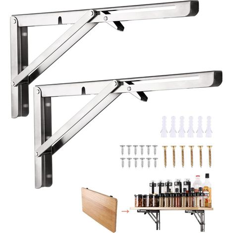 Klappbarer Gepäckträger, 350 mm, 2-teilig, Edelstahl, robust und einziehbar. – AquaForge