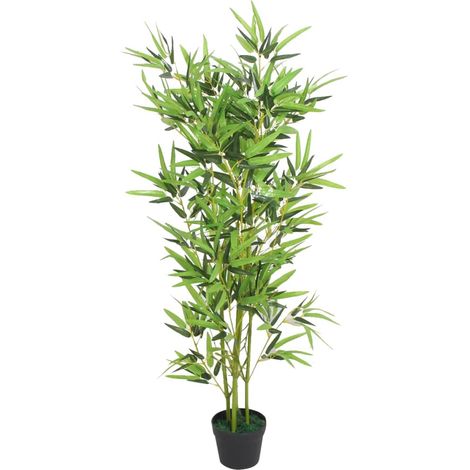 Plante artificielle avec pot,Arbre/ Fleur Artificielle pour Décoration Extérieur,Bureau, Maison, Jardin Bambou 120 cm Vert CNEI887673 (1/2)