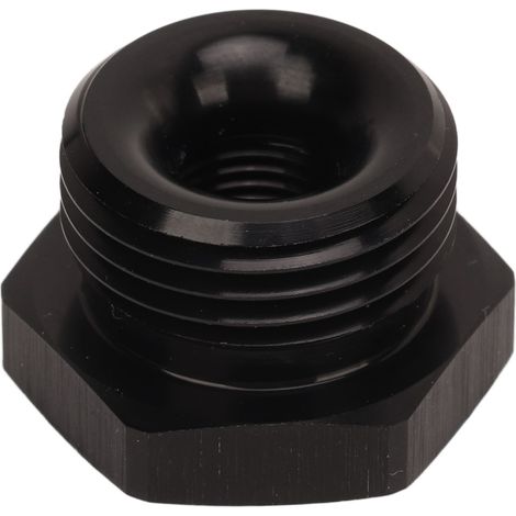 Écrou hexagonal noir avec joint torique 8AN, filetage interne NPT 1/8in, aluminium pour véhicule, fixation robuste étanche pour circuit auto (1/5)