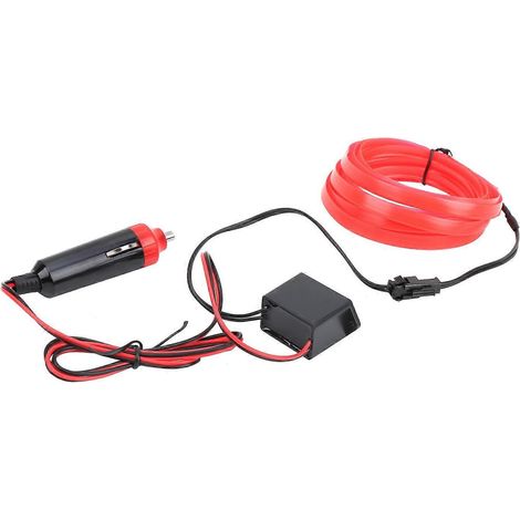 Meter lange LED-Auto-Innenbeleuchtung, Zigarettenanzünder-Ansteuerkabel, Neonröhre, rot