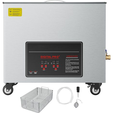 Nettoyeur à ultrasons 50L, machine professionnelle 840W en acier inoxydable avec panier de nettoyage, écran numérique et roues, pour pièces industrielles et carburateurs (1/5)