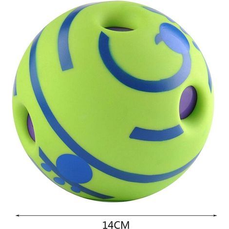 Pelota Wobble Wag Giggle, juguete interactivo para perros, diversión con sonidos de risa, pelota de entrenamiento para perros, juguetes deportivos para mascotas (1/4)