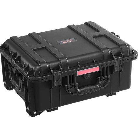 Étui rigide résistant aux intempéries IP67, étui de protection robuste avec roulettes, poignée de traction rétractable, 4 clips, 4 trous pour cadenas, mousse insérée, 573 x 450 x 277 mm, 70-85 L (1/5)