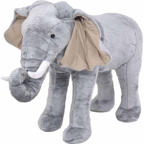 vidaXL Jouet en peluche Éléphant Gris XXL (1/5)