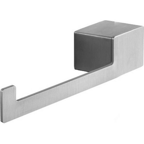 Porta rotolo gancio a sinistra in acciaio inox finitura satinata NUEVO-S kamalu