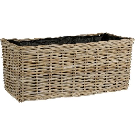 Cesta Marcia grande rectangular gris (1/2)