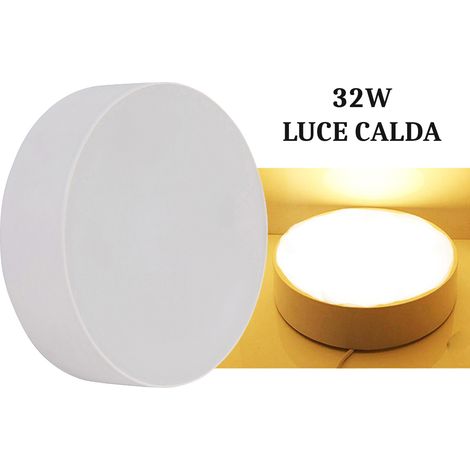 Plafoniera led soffitto 32w luce calda alta luminosita rotondo moderno bianco (1/5)