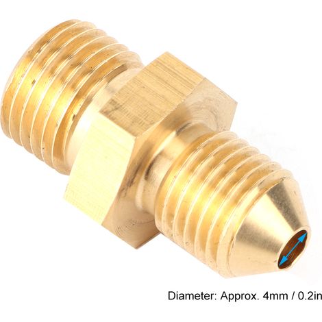 Raccord laiton UNF mâle vers AN4 1/2-20 mâle pour fluides (huile, eau, gaz) - perçage 4mm / 0.2in (1/5)