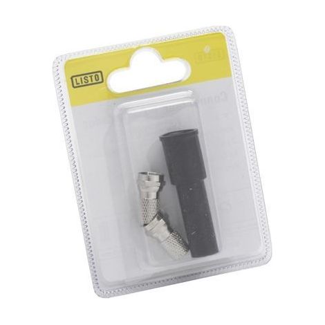 Connecteur Type F - SC - Fiche - Satellite - Mâle/Mâle - 2 Fiches Mâles avec Joint et Manchon