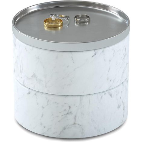 umbra Tesora caja de joyas gris marmoleado diseño