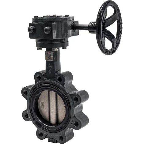 Danfoss Hand-Absperrklappe VFH2-LG, DN 450, PN 16, Kvs 18.600m3/h, Endflansch, Schneckenradgetriebe, Gusseisen/Edelstahl (1/4)