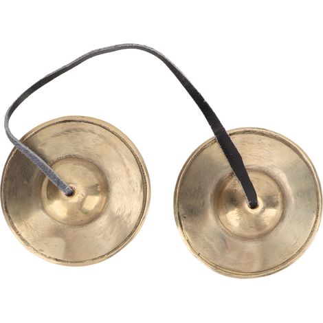 Cymbales tibétaines, symboles de bon augure, cymbales tibétaines Tingsha artisanales, cloches tibétaines portables en laiton pour le yoga du quotidien (1/5)