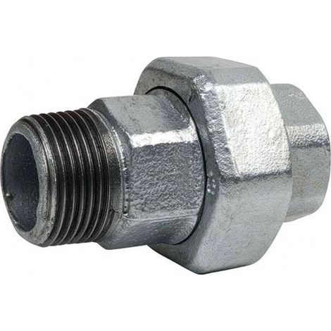Raccord Union à Portée Conique Mâle-Femelle en Fonte Malléable Galvanisée 3/4''