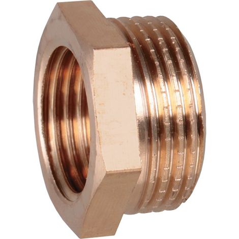 Conector reductor de latón de 1/2 x 3/8 para aquer