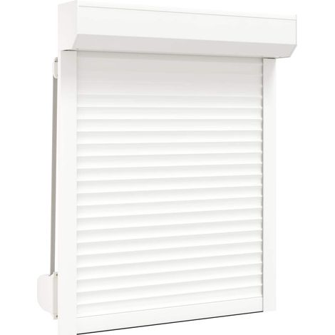 Rollladen Weiß 80 x 100 cm Aluminium und Polyurethan vidaXL