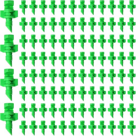 100 Pièces Micro Buse D'arrosage de Jardin, 180 Degrés Micro Jardin Pelouse Eau Brumisateur Buse, Mini Jardin D'irrigation Buse de Pulvérisation Arroseur Système D'irrigation (1/5)