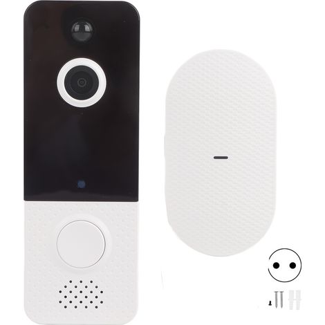 Sonnette vidéo WiFi 1080P, vision nocturne PIR, application à distance avec carillon Ding Dong pour villa, maison, bureau, appartement, prise UE 100-240V (1/5)