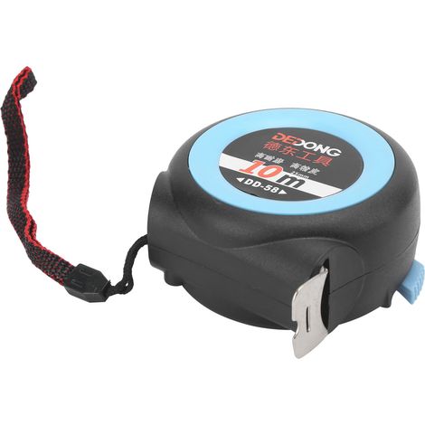 Mètre ruban rigide rétractable de 10 m (32,8 pi) avec système de verrouillage, précis pour la construction et la menuiserie, 10 mètres x 25 mm (1/5)