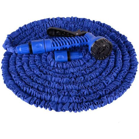 Tuyau d'arrosage extensible de 15 m,Tuyau d'arrosage extensible avec buse de pulvérisation à 7 fonctions,Tuyau d'arrosage extensible (1/5)