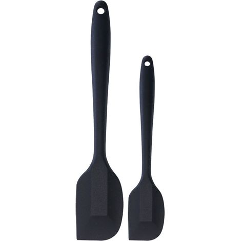 Racloir En Silicone À Long Manche Pour Gâteau Et Dessert Outil De Cuisine Noir 1 Pièce (1/2)