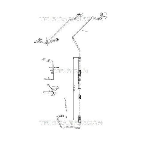 Tuyau hydraulique, direction TRISCAN 8516 16018 FORD 1211275 1S7C-3A719-BK