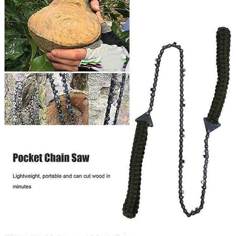 Tronçonneuse de poche de 61 cm (24 pouces) avec dragonne, idéale pour le camping, la coupe du bois et le jardinage. Un accessoire original et pratique. (1/5)