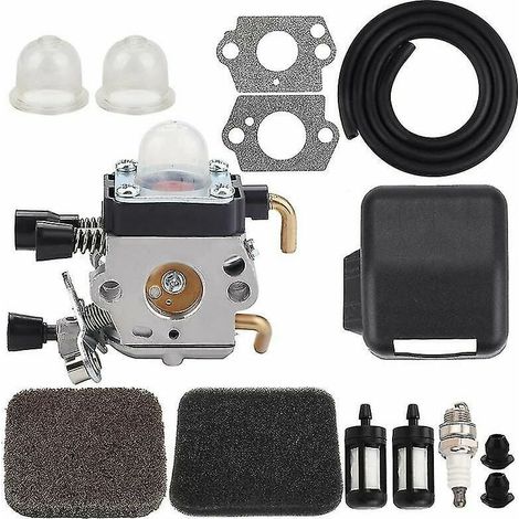 Carburateur pour débroussailleuses STIHL FS75 FS80 FS85 KM80 – Couvercle de filtre à air inclus – Métal durable pour performance optimale (1/5)